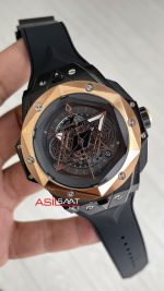 Hublot Sang Bleu II Black Magic 45mm Rose Black Replika Saat