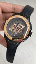 Hublot Sang Bleu II Black Magic 45mm Rose Black Replika Saat