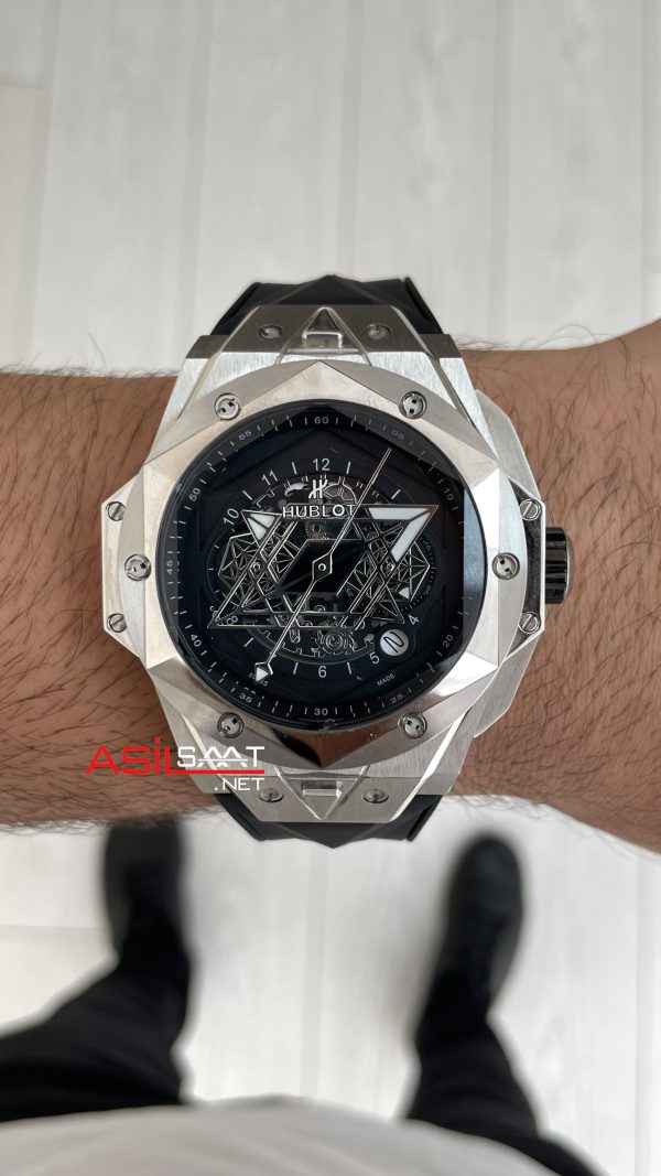 Hublot Sang Bleu II Siyah Kadran 45mm Silver Replika Saat Hublot Sang Bleu II Siyah Kadran 45mm Silver Replika Saat