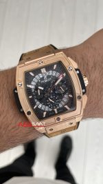 Hublot Spirit Of Big Bang King Senna Champion Kahverengi 45mm Rose Replika Saat