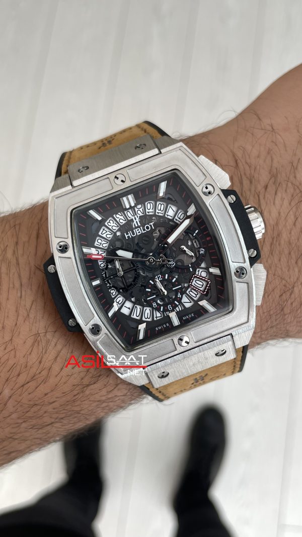 Hublot Spirit Of Big Bang Senna Champion Kahverengi 45mm Silver Replika Saat