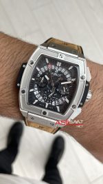 Hublot Spirit Of Big Bang Senna Champion Kahverengi 45mm Silver Replika Saat