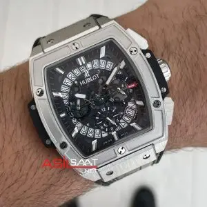 Hublot Spirit Of Big Bang Senna Champion Siyah 45mm Silver Replika Saat