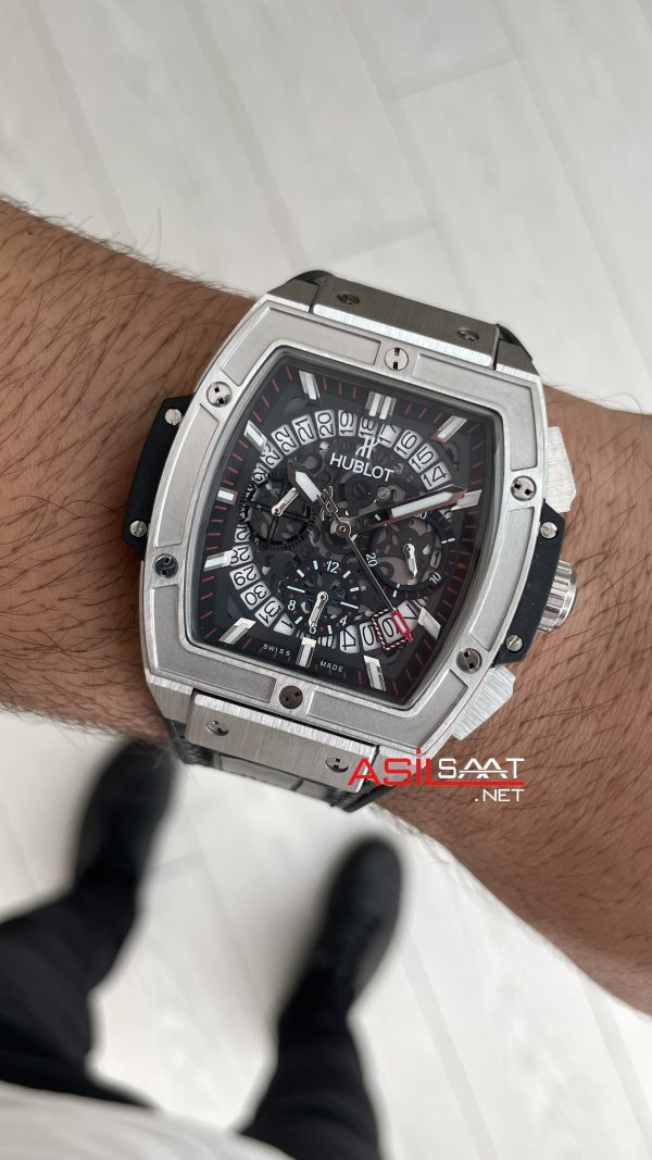 Hublot Spirit Of Big Bang Senna Champion Siyah 45mm Silver Replika Saat Hublot Spirit Of Big Bang Senna Champion Siyah 45mm Silver Replika Saat