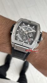 Hublot Spirit Of Big Bang Senna Champion Siyah 45mm Silver Replika Saat