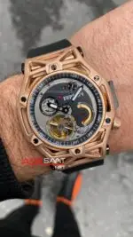 Hublot Techframe Ferrari Tourbillon 43 mm Replika Saat HBFT002