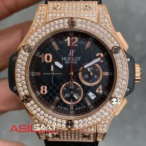 Hublot Tuiga 1909 Big Bang 41 mm Diamond Rose Replika Saat HBT010