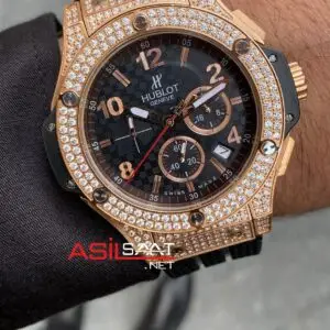 Hublot Tuiga 1909 Big Bang 41 mm Diamond Rose Replika Saat HBT010