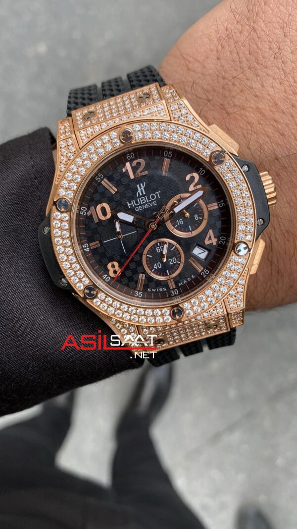 Hublot Tuiga 1909 Big Bang 41 mm Diamond Rose Replika Saat HBT010