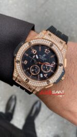Hublot Tuiga 1909 Big Bang 41 mm Diamond Rose Replika Saat HBT010