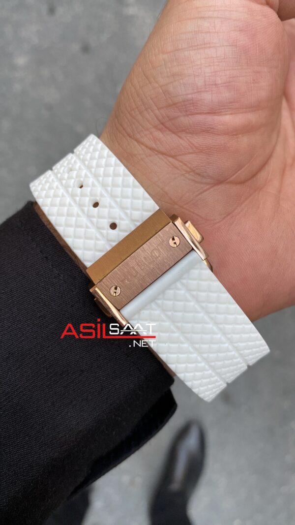Hublot Tuiga 1909 Big Bang Beyaz Kadran Rose Kasa Replika Saat HBT007