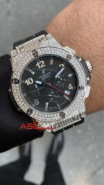 Hublot Tuiga 1909 Big Bang Taşlı Gümüş Kasa 41 mm Replika Saat HBT009
