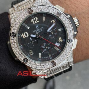 Hublot Tuiga 1909 Big Bang Taşlı Gümüş Kasa 41 mm Replika Saat HBT009