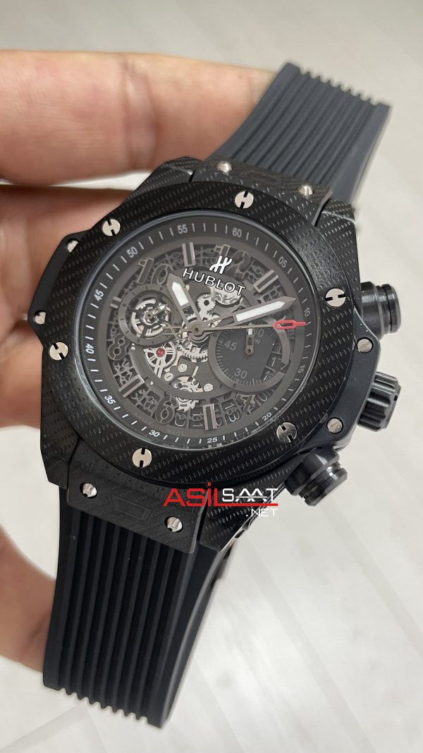 Hublot Unico Big Bang Black Magic 44mm Siyah Replika Saat