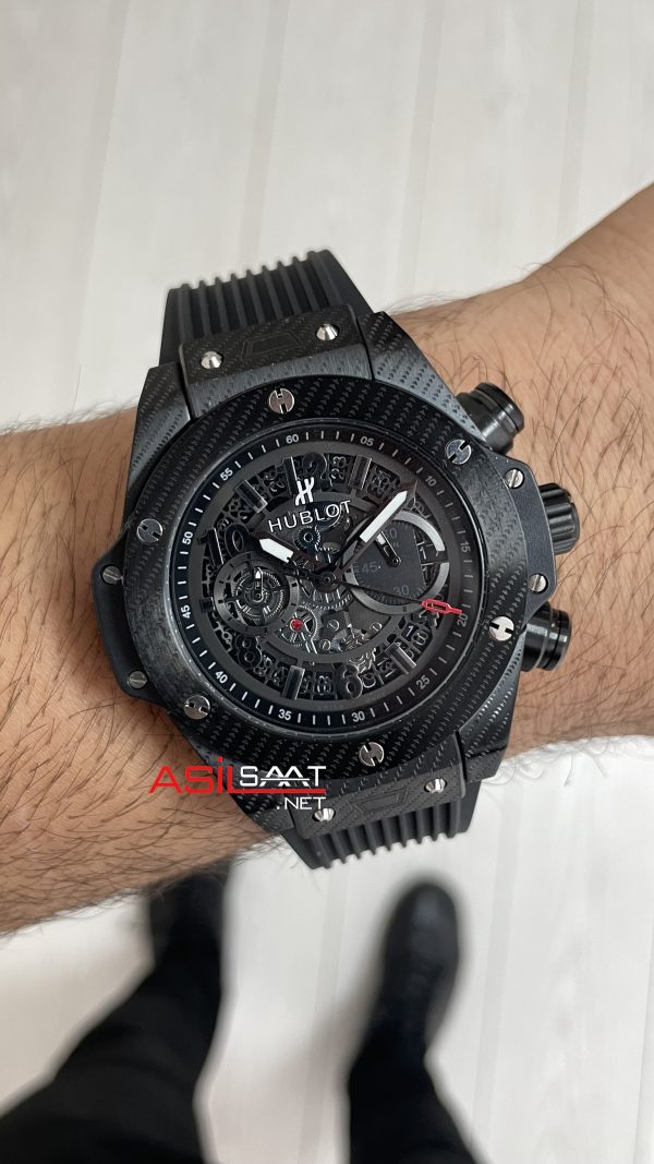 Hublot Unico Big Bang Black Magic 44mm Siyah Replika Saat