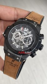 Hublot Unico Big Bang Kahverengi 44mm Black PVD Replika Saat