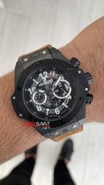 Hublot Unico Big Bang Kahverengi 44mm Black PVD Replika Saat