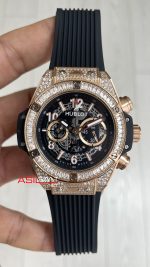 Hublot Unico Diamond Big Bang King 44mm Rose Replika Saat