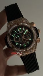 Hublot Unico Diamond Big Bang King 44mm Rose Replika Saat