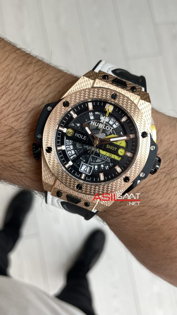 Hublot Golf Unico Big Bang 45mm Rose Replika Saat