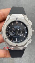 Hublot Orlinski Classic Fushion Siyah Kadran Gümüş Kasa Replika Saat HBOV001