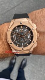 Hublot Orlinski Skeleton Classic Fushion Rose Kauçuk Kordon HBOV004