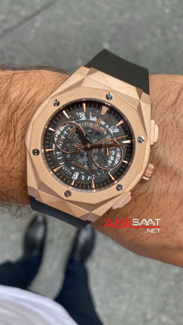 Hublot Orlinski Skeleton Classic Fushion Rose Kauçuk Kordon HBOV004 Hublot Orlinski Skeleton Classic Fushion Rose Kauçuk Kordon HBOV004