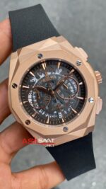 Hublot Orlinski Skeleton Classic Fushion Rose Kauçuk Kordon HBOV004