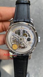 Iwc Portugieser Annual Calendar IW503501 52850 44 mm Silver Beyaz Kadran Deri Kordon Super Klon Eta Saat