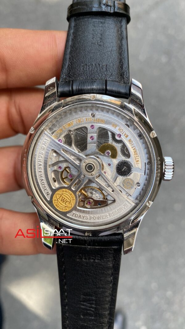 Iwc Portugieser Annual Calendar IW503501 52850 44 mm Silver Beyaz Kadran Deri Kordon Super Klon Eta Saat Iwc Portugieser Annual Calendar IW503501 52850 44 mm Silver Beyaz Kadran Deri Kordon Super Klon Eta Saat