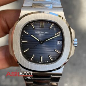 Patek Philippe Nautilus 5711 Silver 40 mm Mavi Kadran 324 SC Super Klon Eta Saat