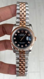 Rolex Datejust Siyah Taşlı 126231 Lady Jubilee 36mm Two Tone Rose Kadın Saati
