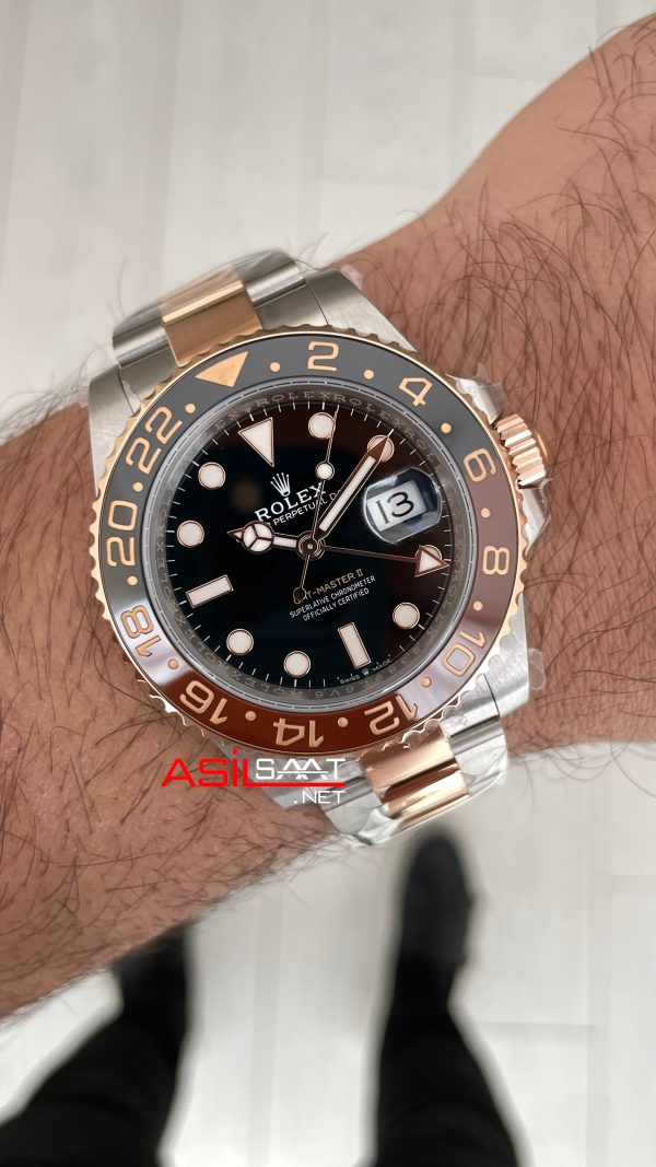 Rolex Root Beer Gmt Master II 126711CHNR Oyster DD3285 V3 Super Klon Swiss ETA Saat AR Factory Rolex Root Beer Gmt Master II 126711CHNR Oyster DD3285 V3 Super Klon Swiss ETA Saat AR Factory