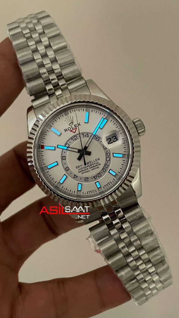 Rolex Sky Dweller Beyaz 336934 Jubilee 42mm Swiss ETA Saat