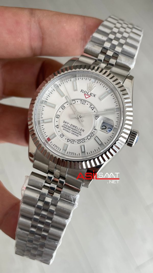 Rolex Sky Dweller Beyaz 336934 Jubilee 42mm Swiss ETA Saat
