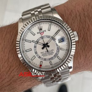 Rolex Sky Dweller Beyaz 336934 Jubilee 42mm Swiss ETA Saat