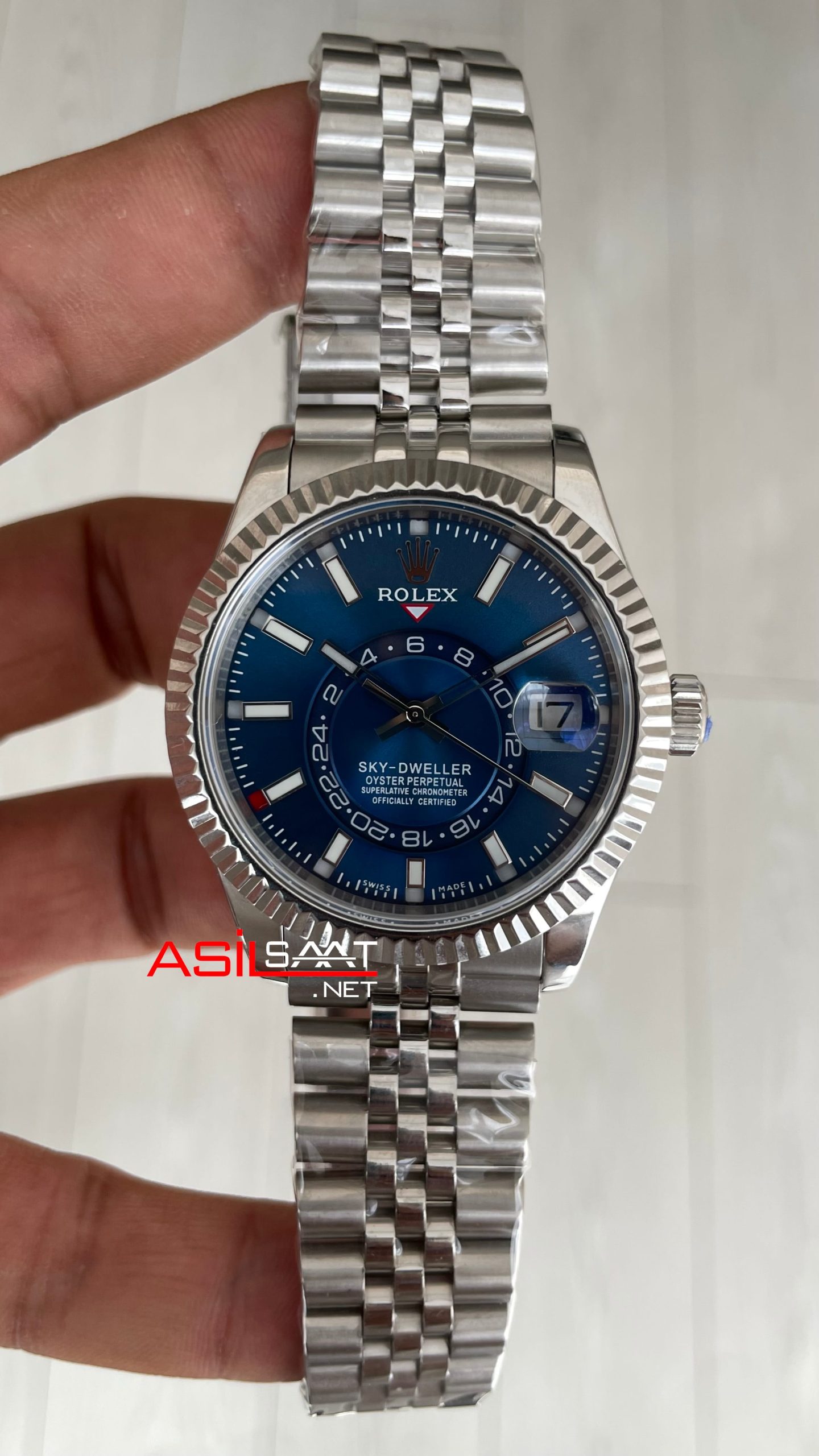 Rolex Sky Dweller Mavi 336934 Jubilee 42mm Swiss ETA Saat Rolex Sky Dweller Mavi 336934 Jubilee 42mm Swiss ETA Saat