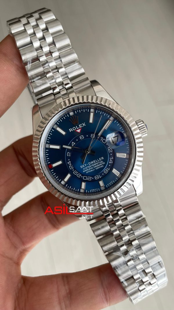 Rolex Sky Dweller Mavi 336934 Jubilee 42mm Swiss ETA Saat Rolex Sky Dweller Mavi 336934 Jubilee 42mm Swiss ETA Saat