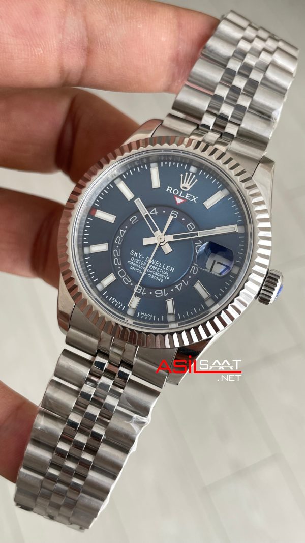 Rolex Sky Dweller Mavi 336934 Jubilee 42mm Swiss ETA Saat Rolex Sky Dweller Mavi 336934 Jubilee 42mm Swiss ETA Saat