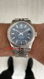 Rolex Sky Dweller Mavi 336934 Jubilee 42mm Swiss ETA Saat