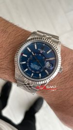 Rolex Sky Dweller Mavi 336934 Jubilee 42mm Swiss ETA Saat