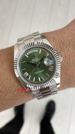 Rolex Day Date Yeşil Kadran 228239 Olive Green 40mm Replika Saat