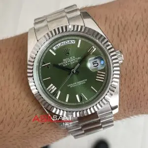 Rolex Day Date Yeşil Kadran 228239 Olive Green 40mm Replika Saat