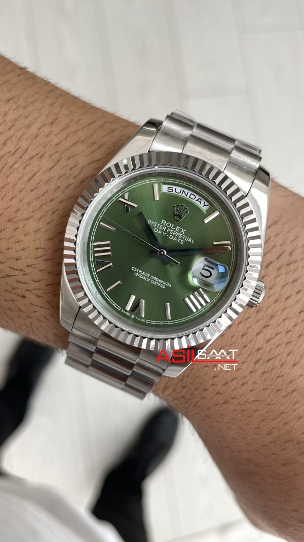 Rolex Day Date Yeşil Kadran 228239 Olive Green 40mm Replika Saat Rolex Day Date Yeşil Kadran 228239 Olive Green 40mm Replika Saat