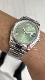 Rolex Day Date Yeşil Kadran 228239 Olive Green 40mm Replika Saat