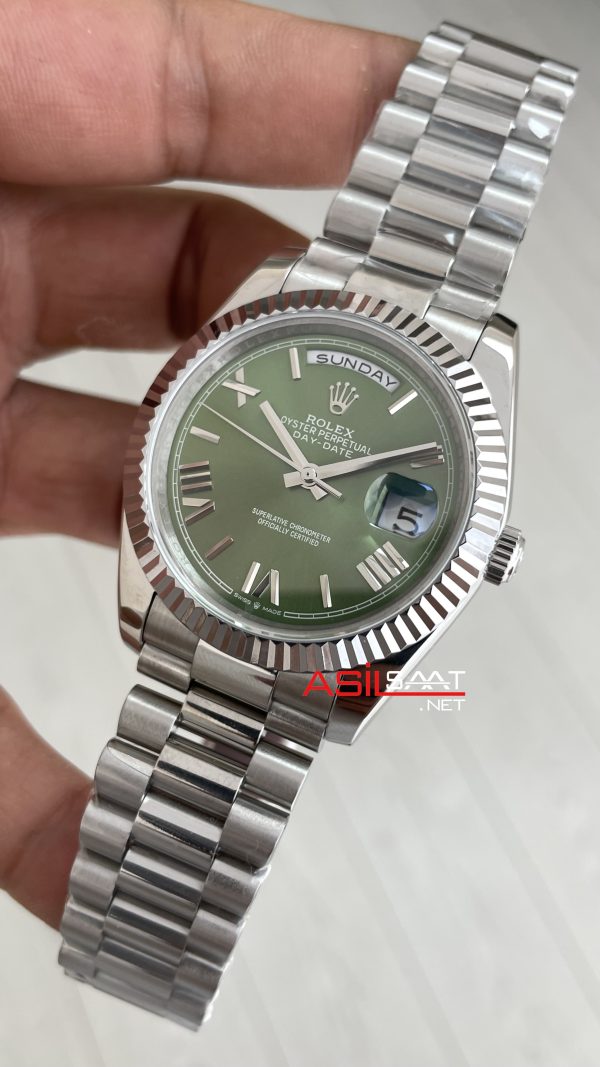 Rolex Day Date Yeşil Kadran 228239 Olive Green 40mm Replika Saat Rolex Day Date Yeşil Kadran 228239 Olive Green 40mm Replika Saat