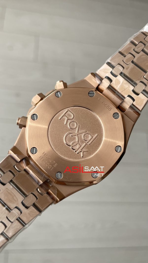 Audemars Piguet Royal Oak Chronograph 26240OR Siyah Kadran Rose Replika Saat