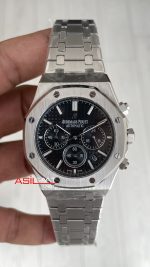 Audemars Piguet Royal Oak Chronograph 26240ST Siyah Kadran 41 mm Silver Replika Saat
