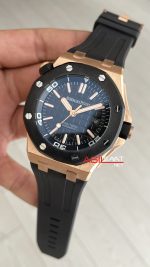 Audemars Piguet Royal Oak Offshore Diver Cup 15709TR Siyah Kadran 42mm Rose Replika Saat