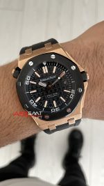 Audemars Piguet Royal Oak Offshore Diver Cup 15709TR Siyah Kadran 42mm Rose Replika Saat